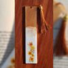 Warm Neutral Bookmark – Handmade Boho-Inspired Accessory With Flower Design (1)