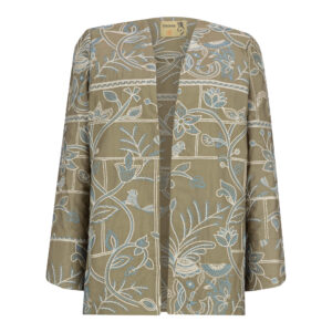 Women’s Blazer-Style Manto Ideal for Everyday Wear & Ceremony in Beige