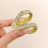 Women's Hair Claw – Double Ring Ponytail Model