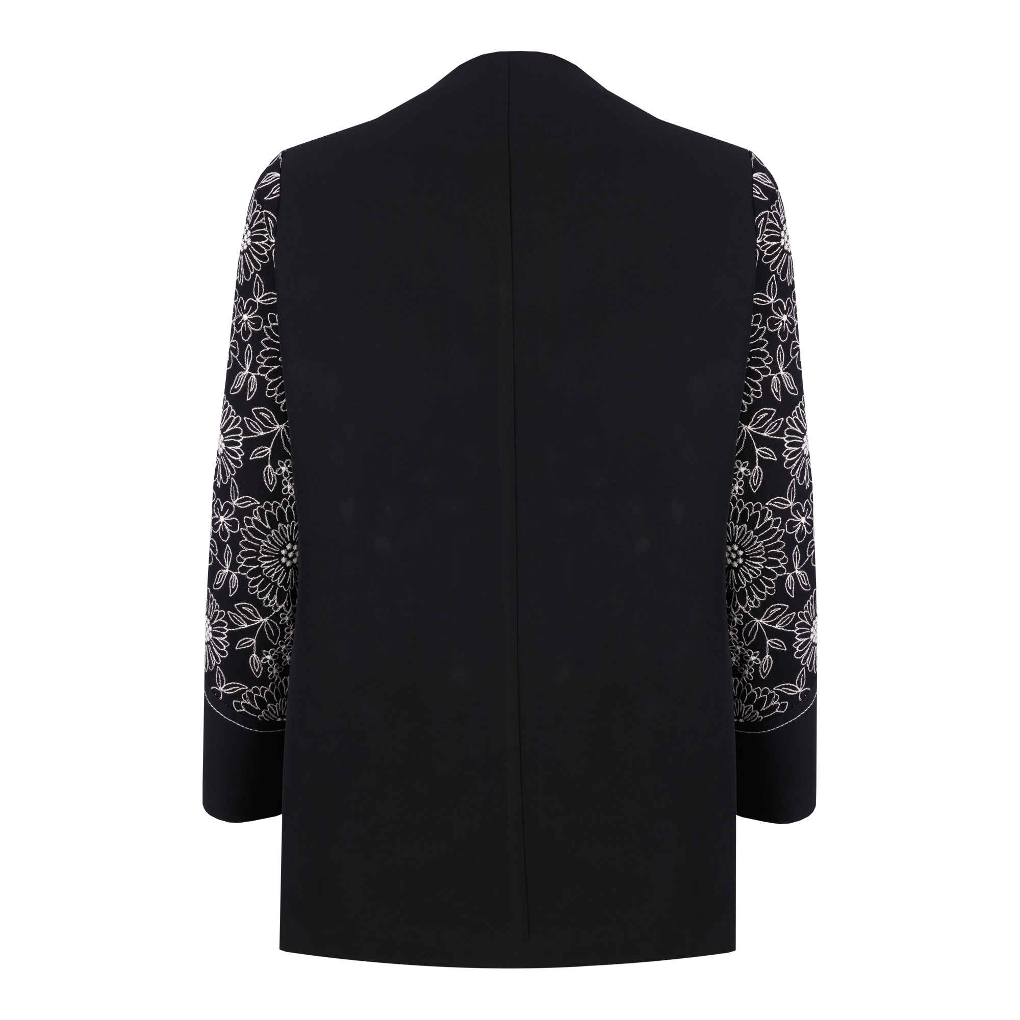 Women’s Manto & Pants Set, Zanus Model with Embroidery Design in Black