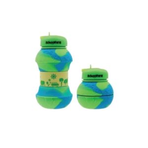 550ml Silicone Water Bottle – Earth Globe Design, School & Sport Fans