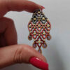 Art-Inspired Wooden Earrings – Colorful Abstract Expression