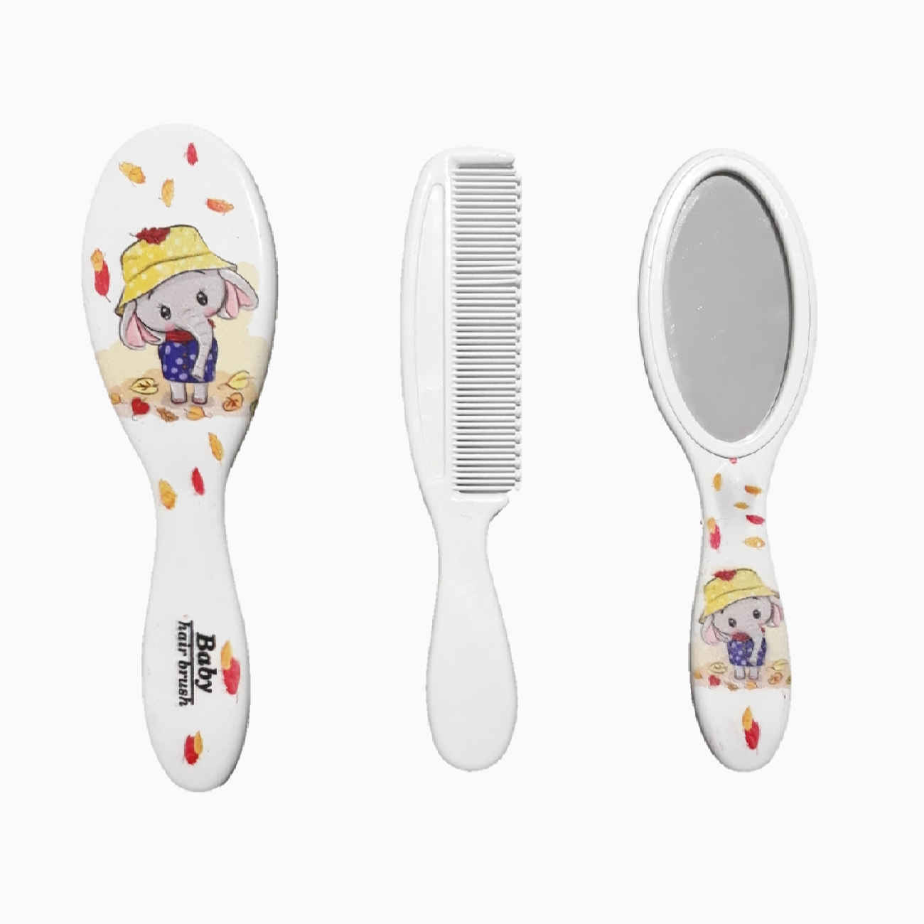 Baby Hairbrush & Comb Set – Soft Bristles for Newborns and Toddlers 3-Pieces