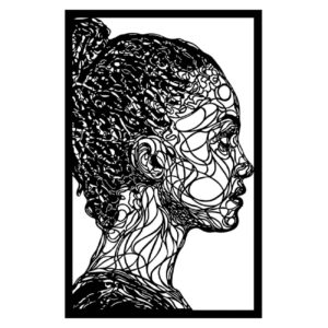 Beautiful Girl Stencil – Easy Painting Project, Perfect for T-Shirts, Walls & More