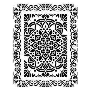 Beautiful Stencil with Mandala Pattern – Ideal for Wall to Fabric