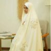 Bride’s Wedding Chador with bridal flower applique