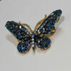 Butterfly Brooch in Navy Blue – Perfect for Dresses, Shawls & Coats