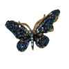 Butterfly Brooch in Navy Blue – Perfect for Dresses, Shawls & Coats