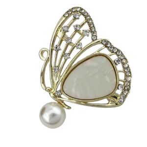 Butterfly-Shaped Golden Brooch – A Sparkling Symbol of Transformation