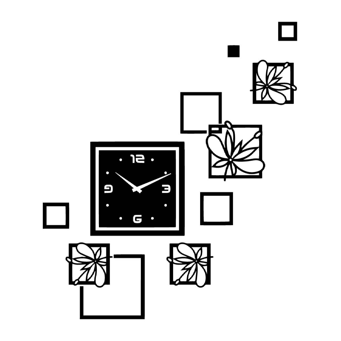 Butterfly Wall Clock DIY Kit – Modern 3D MDF Art for Home Decor