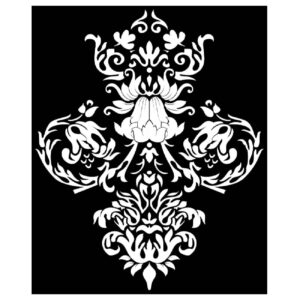 Classic Charm Stencil – Suitable for Wall & Fabric with Damask Pattern