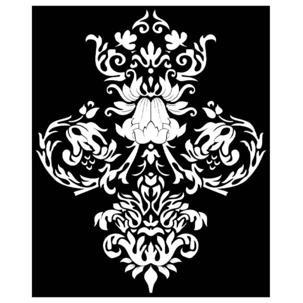 Classic Charm Stencil – Suitable for Wall & Fabric with Damask Pattern