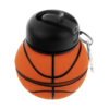 Collapsible Silicone Sport Water Bottle – Basketball Ball Design, 0.55 Liter, Portable & Reusable