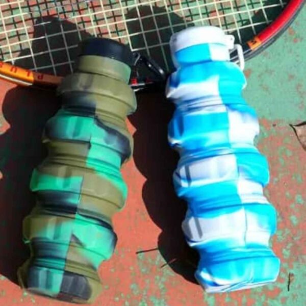 Collapsible Silicone Water Bottle – Grenade Design, 500ml, Two Colors
