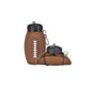 Collapsible Silicone Water Bottle – Rugby Ball Design, 0.55 Liter, Portable & Reusable