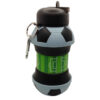 Collapsible Silicone Water Bottle – Soccer Ball Design, 0.55 L Capacity