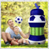 Collapsible Silicone Water Bottle – Soccer Ball Design, 0.55 L Capacity