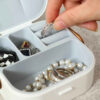 Compact PVC Jewelry Box - Suitable for Organizing Earrings, Chains & Travel