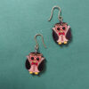 Cute Owl Wooden Earrings – Handcrafted Woodland Charm