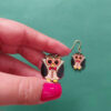 Cute Owl Wooden Earrings – Handcrafted Woodland Charm