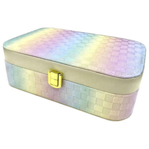 Elegant Faux Leather Jewelry Box for Travel, Home Storage & Gift