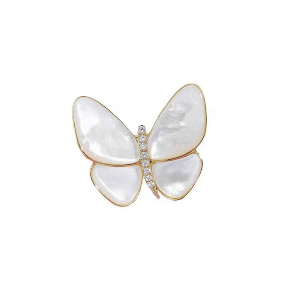 Elegant White Butterfly Brooch – Delicate & Timeless Accessory (5)
