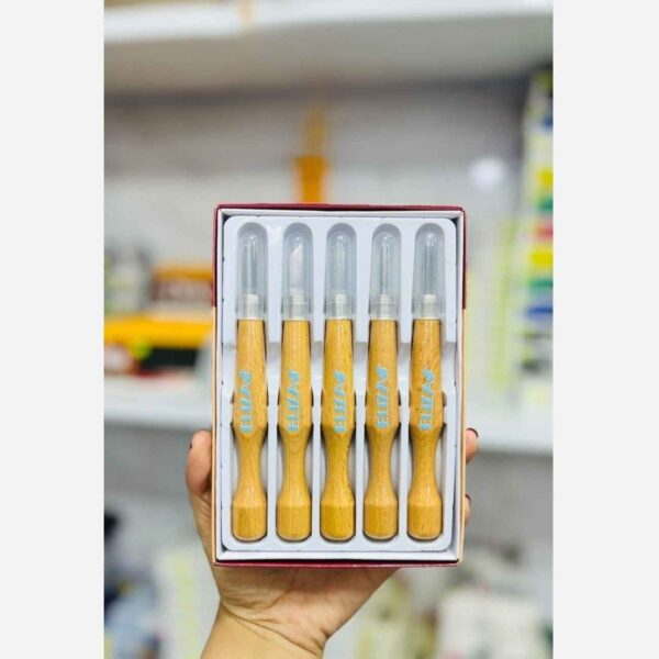 Eliza Professional Wood Carving Chisel Set with Wooden Handles, 5-Piece (1)