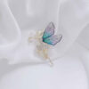 Gold Ballerina Butterfly Brooch – Elegant Dance-Inspired Pin for Women
