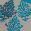 Hand-Carved Linoleum Block Stamp – Suitable for Fabric & Paper with Damask Design