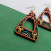 Handcrafted Red Boho Wooden Earrings – Unique Ethnic Style