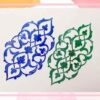 Handmade Linoleum Stamp – Traditional Design, Perfect for Fabric & Paper Printing