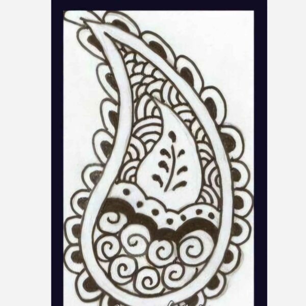 Handmade Stamp – Traditional Boteh Jegheh Design, Suitable for Paper & Fabric Printing (2)
