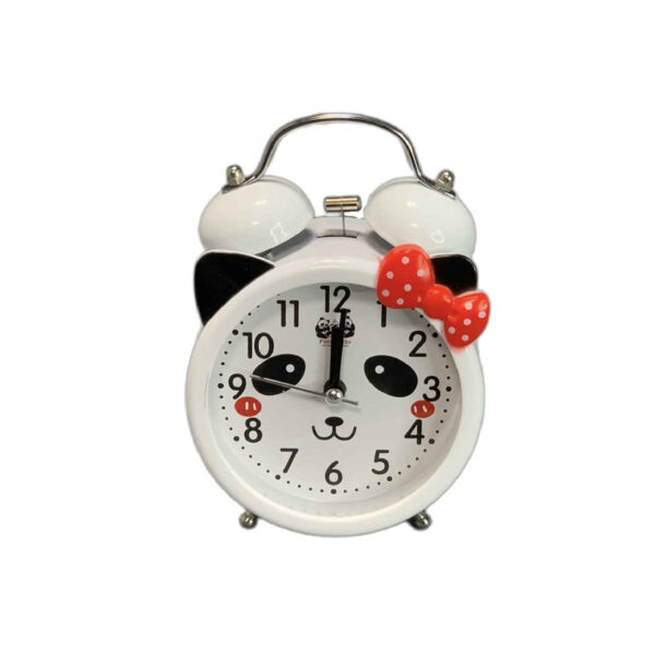 Kawaii Panda Twin Bell Clock – Fun Decor & Reliable Wake-Up (1)