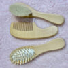 Kids Wooden Hairbrush & Comb Set - Gentle Detangling for Hair Care 3-Piece