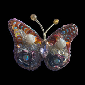 Light Orange Butterfly Brooch – Charming Jewelry for Women & Girls