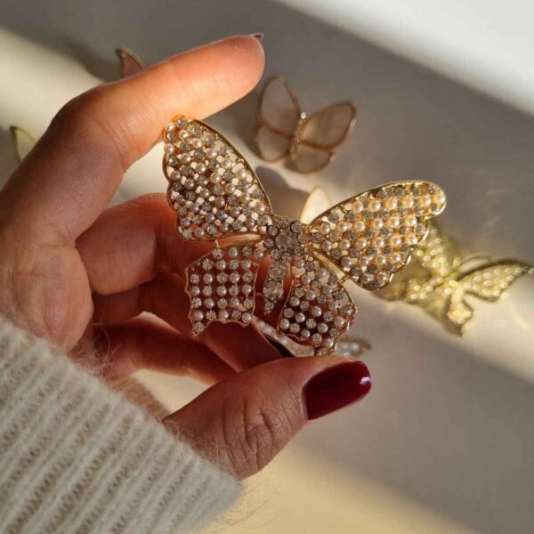 Luxury Gold Butterfly Brooch – Sparkle That Turns Heads (1)