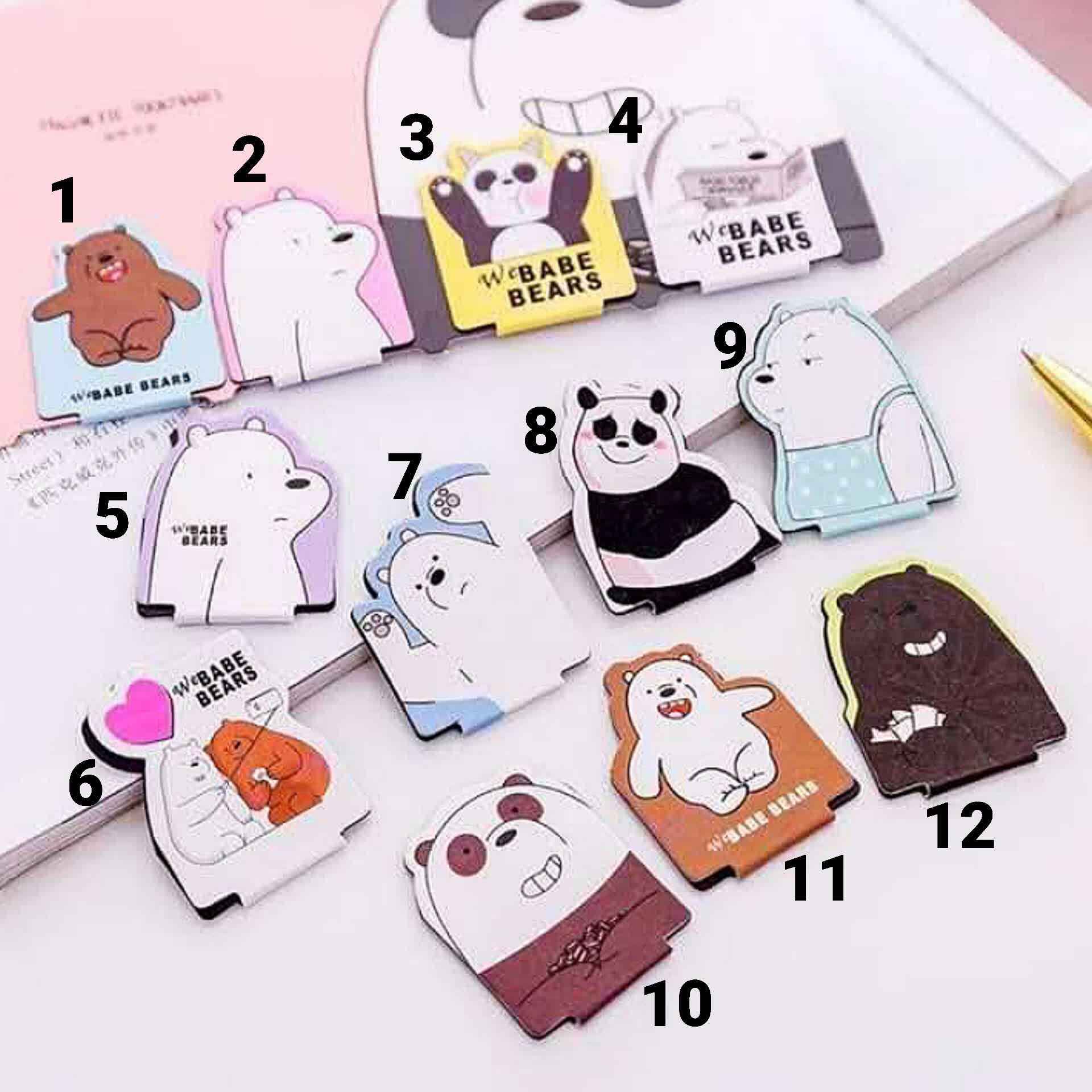 Magnetic Bookmarks Featuring Adorable Bears - Perfect for Cute Readers