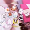Magnetic Bookmarks Featuring Adorable Bears - Perfect for Cute Readers