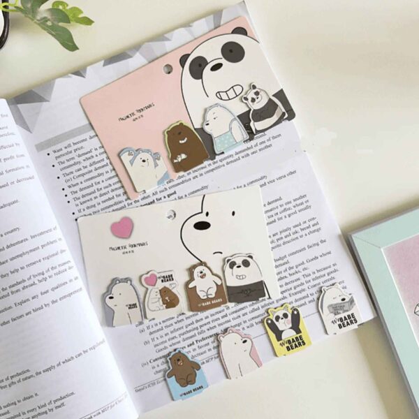 Magnetic Bookmarks Featuring Adorable Bears – Perfect for Cute Readers