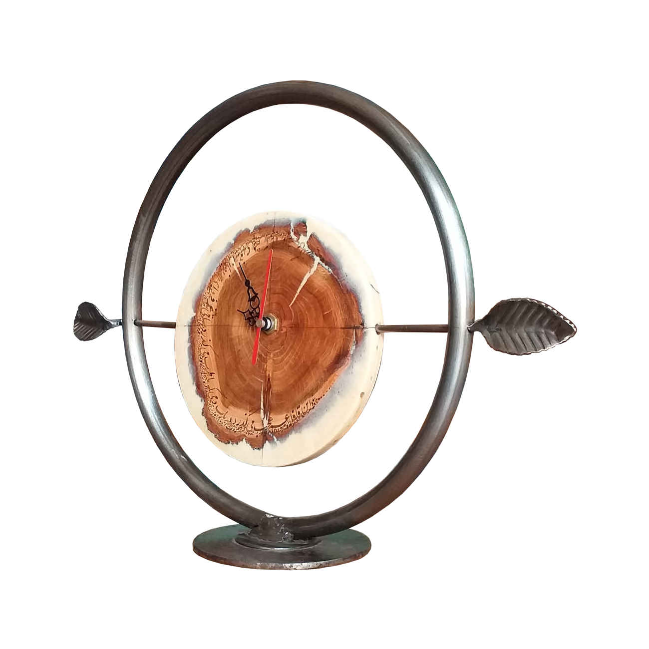 Metal Roots, a Deck Clock That Dreams in Tree  - With Poem Pattern