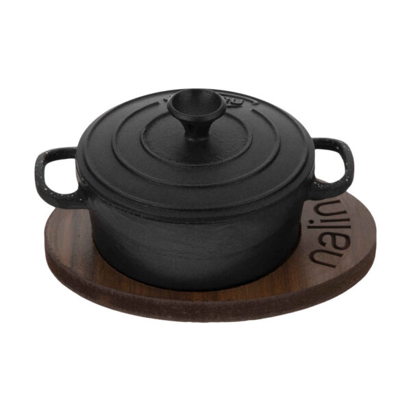 Nalino Cast Iron Pot - Authentic Flavor for Every Meal, Size 14 with Wooden Stand (5)