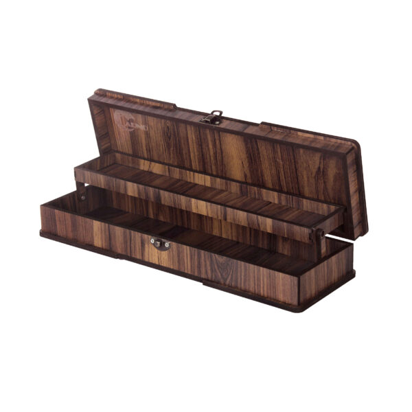 Natural Wood Pencil Case Box – Perfect for School, Office & Gifts (1)