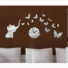 Plastic 3D Clock for DIY Lovers – Butterfly & Tiny Elephant Theme