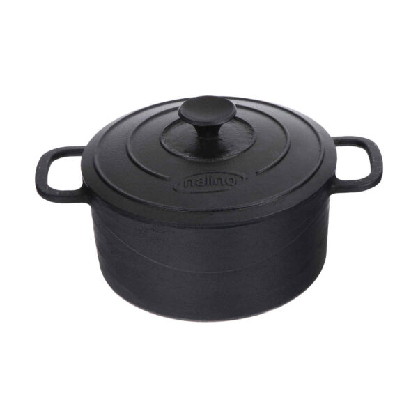 Pre-Seasoned Cast Iron Pot Size 20 – Ideal for Slow Cooking & Baking (1)