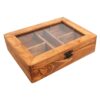 Rustic Multi-Compartment Wooden Snack Box – Perfect for Nuts, Dry Fruits & Seeds