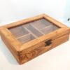 Rustic Multi-Compartment Wooden Snack Box – Perfect for Nuts, Dry Fruits & Seeds