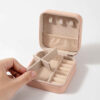 Shiny Travel Jewelry Organizer Box – Faux Leather, Compact & Stylish