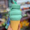 Silicone Water Bottle – Fun Ice Cream Design, Portable & Collapsible for Kids