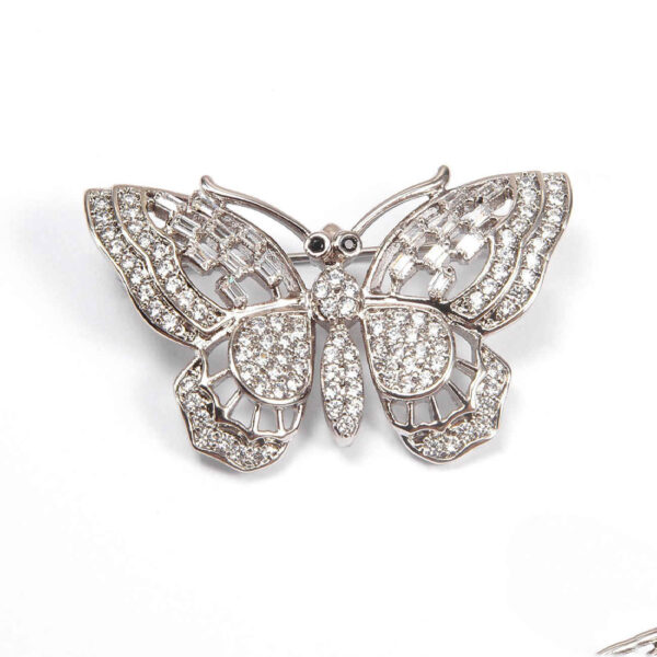 Silver Butterfly Brooch for Women – A Dainty Touch of Elegance (2)