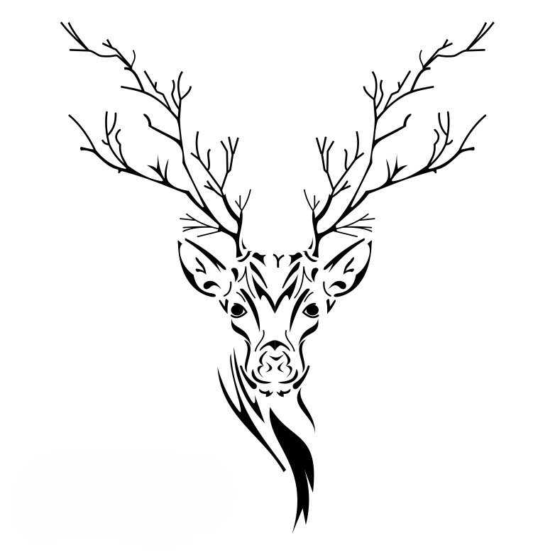 Stencil for Amazing Wall Art Project with Deer Design for Beginner